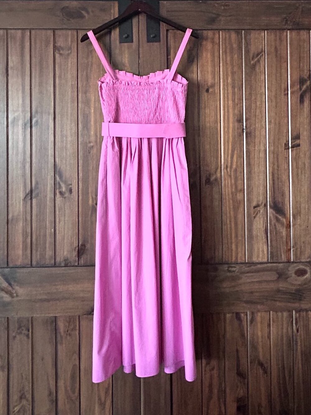 Zara Pink Belted Midi Dress - Picture 8 of 14